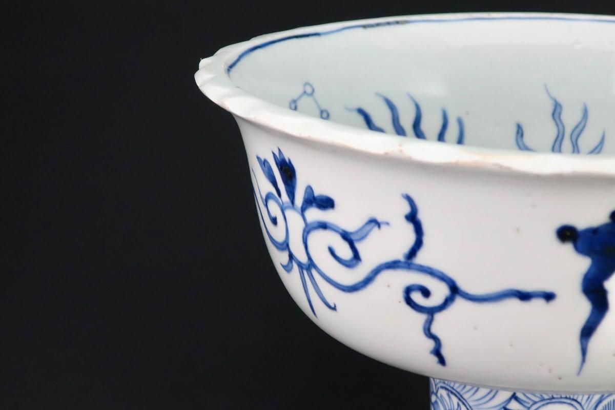 伊万里染付舟遊びの図大盃洗 / Imari Large Blue & White 'Haisen
