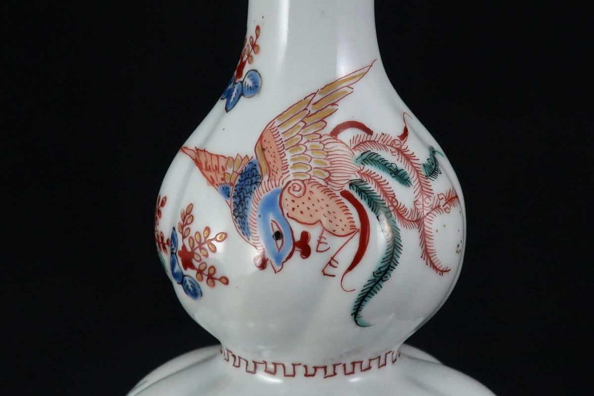 伊万里柿右衛門手瓢形徳利 一対 / Imari Polychrome 'Kakiemon