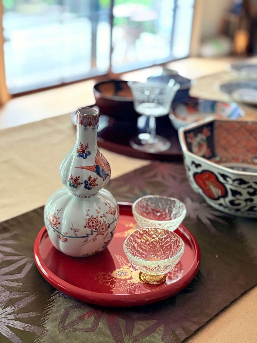 値下げ‼️柿右衛門様式　古伊万里　有田焼　徳利　瓢型19cm 値下げ‼️柿右衛門様式 古伊万里 有田焼 徳利 瓢型19cm 柿右衛門