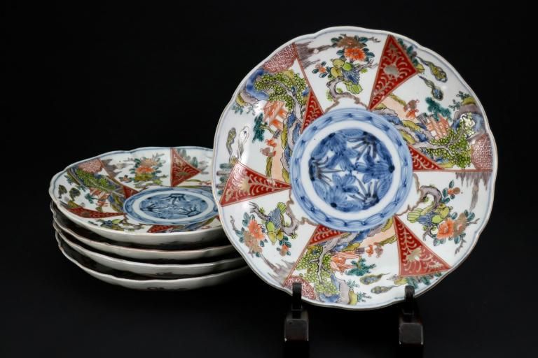 ΤĻʸ / Imari Polychrome Plats  set of 5