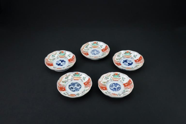 ΤǯʸƦ / Imari Small Polychrome Plates  set of 5