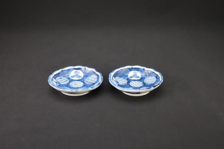 ΤմʸƦ / Imari Small Blue & White Plates  set of 2