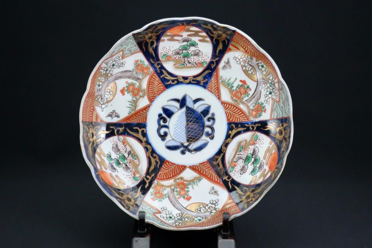 アンティーク古伊万里 中皿 桃紋 5枚 MOR 70627 アンティーク古伊万里 中皿 桃紋 5枚 MOR 70627