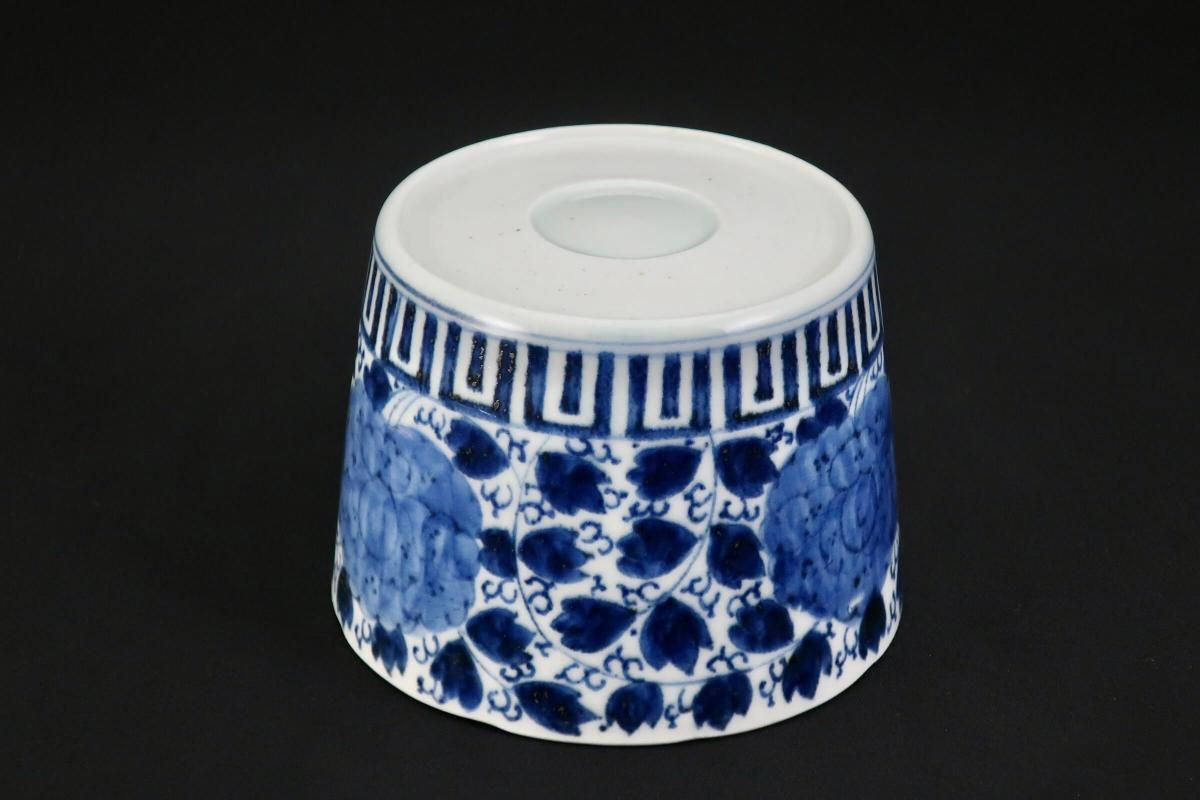 蕎麦猪口■古い伊万里染付花唐草蕎麦猪口10客「太清年製」酒器 ソバチョコ 時代物 IMG_7427fds.jpg