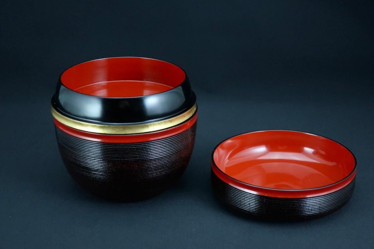 信玄弁当　5個セット 糸巻信玄弁当 五個組 / Round 'Shingen Bento' Lunch Boxes set of 5