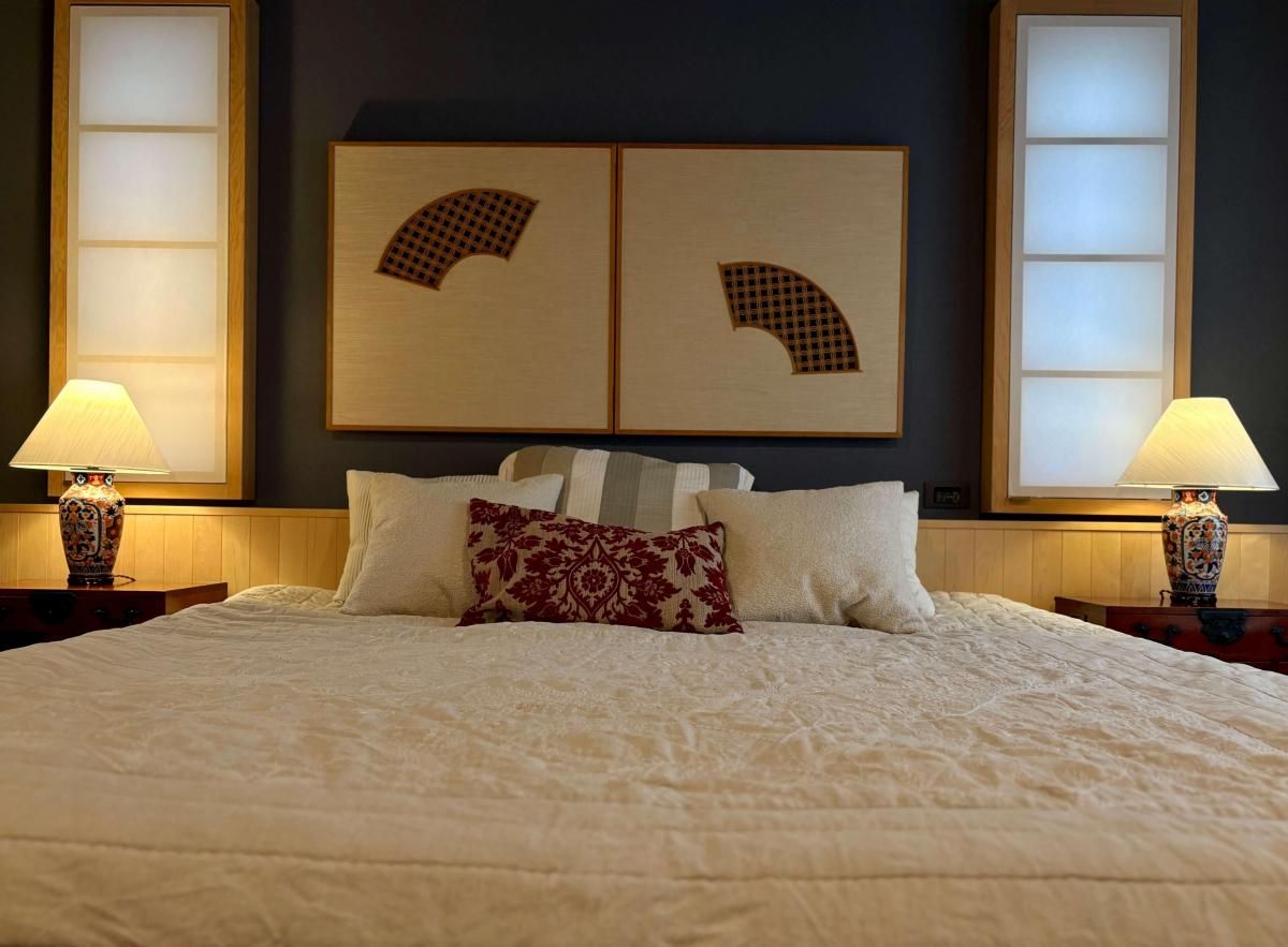 伊万里色絵草花文壺テーブルランプ 一対 / Table Lamp of Imari