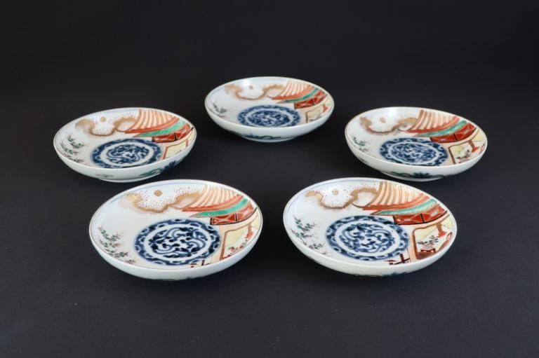 Τɱο޻ / Imari Small Polychrome Plates with the picture of Princess  set of 5