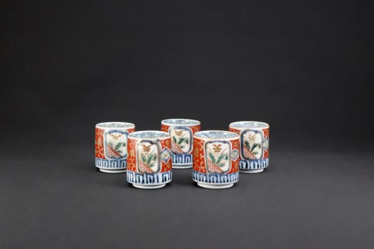 Τֳ볨ʸ  ޵ / Imari Small Polychrome Vinegar Cups  set of 5