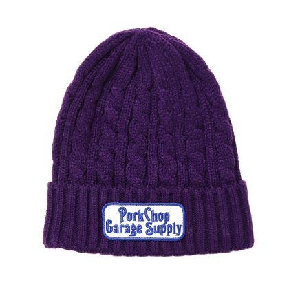 <img class='new_mark_img1' src='https://img.shop-pro.jp/img/new/icons5.gif' style='border:none;display:inline;margin:0px;padding:0px;width:auto;' />PORKCHOP GARAGE SUPPLY ROUNDED KNIT CAP/PURPLE