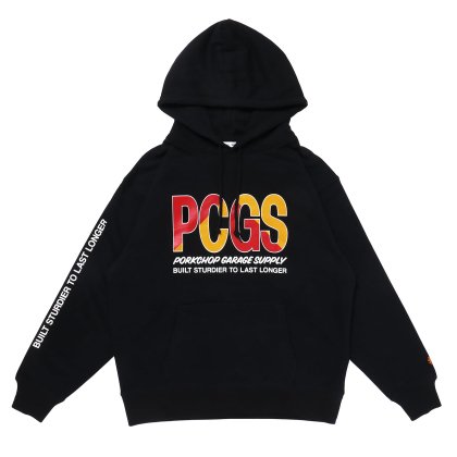 <img class='new_mark_img1' src='https://img.shop-pro.jp/img/new/icons5.gif' style='border:none;display:inline;margin:0px;padding:0px;width:auto;' />PORKCHOP GARAGE SUPPLY BIG PCGS HOODIE/BLACK