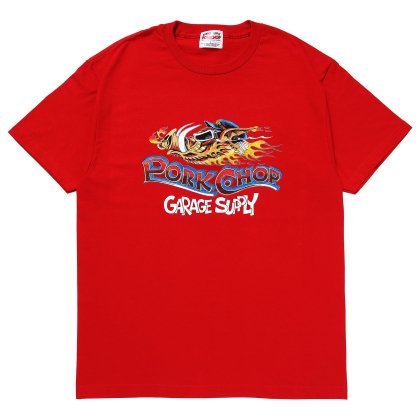 <img class='new_mark_img1' src='https://img.shop-pro.jp/img/new/icons5.gif' style='border:none;display:inline;margin:0px;padding:0px;width:auto;' />PORKCHOP GARAGE SUPPLY WILD PORK TEE/RED