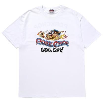 <img class='new_mark_img1' src='https://img.shop-pro.jp/img/new/icons24.gif' style='border:none;display:inline;margin:0px;padding:0px;width:auto;' />PORKCHOP GARAGE SUPPLY WILD PORK TEE/WHITE