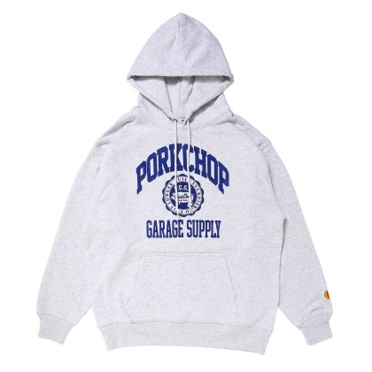 <img class='new_mark_img1' src='https://img.shop-pro.jp/img/new/icons5.gif' style='border:none;display:inline;margin:0px;padding:0px;width:auto;' />PORKCHOP GARAGE SUPPLY 2nd COLLEGE HOODIE/GRAY