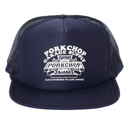 <img class='new_mark_img1' src='https://img.shop-pro.jp/img/new/icons5.gif' style='border:none;display:inline;margin:0px;padding:0px;width:auto;' />PORKCHOP GARAGE SUPPLY 3D B&S MESH CAP/NAVY