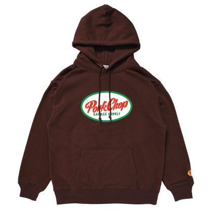 <img class='new_mark_img1' src='https://img.shop-pro.jp/img/new/icons5.gif' style='border:none;display:inline;margin:0px;padding:0px;width:auto;' />PORKCHOP GARAGE SUPPLY 2nd OVAL HOODIE/BROWN