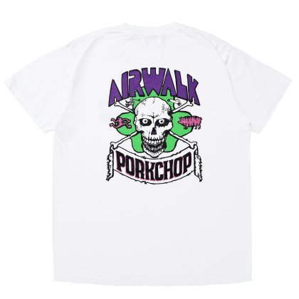 <img class='new_mark_img1' src='https://img.shop-pro.jp/img/new/icons5.gif' style='border:none;display:inline;margin:0px;padding:0px;width:auto;' />PORKCHOP GARAGE SUPPLY AP SKELETON TEE/WHITE