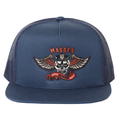 <img class='new_mark_img1' src='https://img.shop-pro.jp/img/new/icons5.gif' style='border:none;display:inline;margin:0px;padding:0px;width:auto;' />PORKCHOP GARAGE SUPPLY x MASSES MESH CAP EAGLE P/NAVY