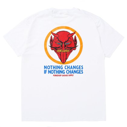 <img class='new_mark_img1' src='https://img.shop-pro.jp/img/new/icons5.gif' style='border:none;display:inline;margin:0px;padding:0px;width:auto;' />PORKCHOP GARAGE SUPPLY NOTHING DEVIL TEE/WHITE