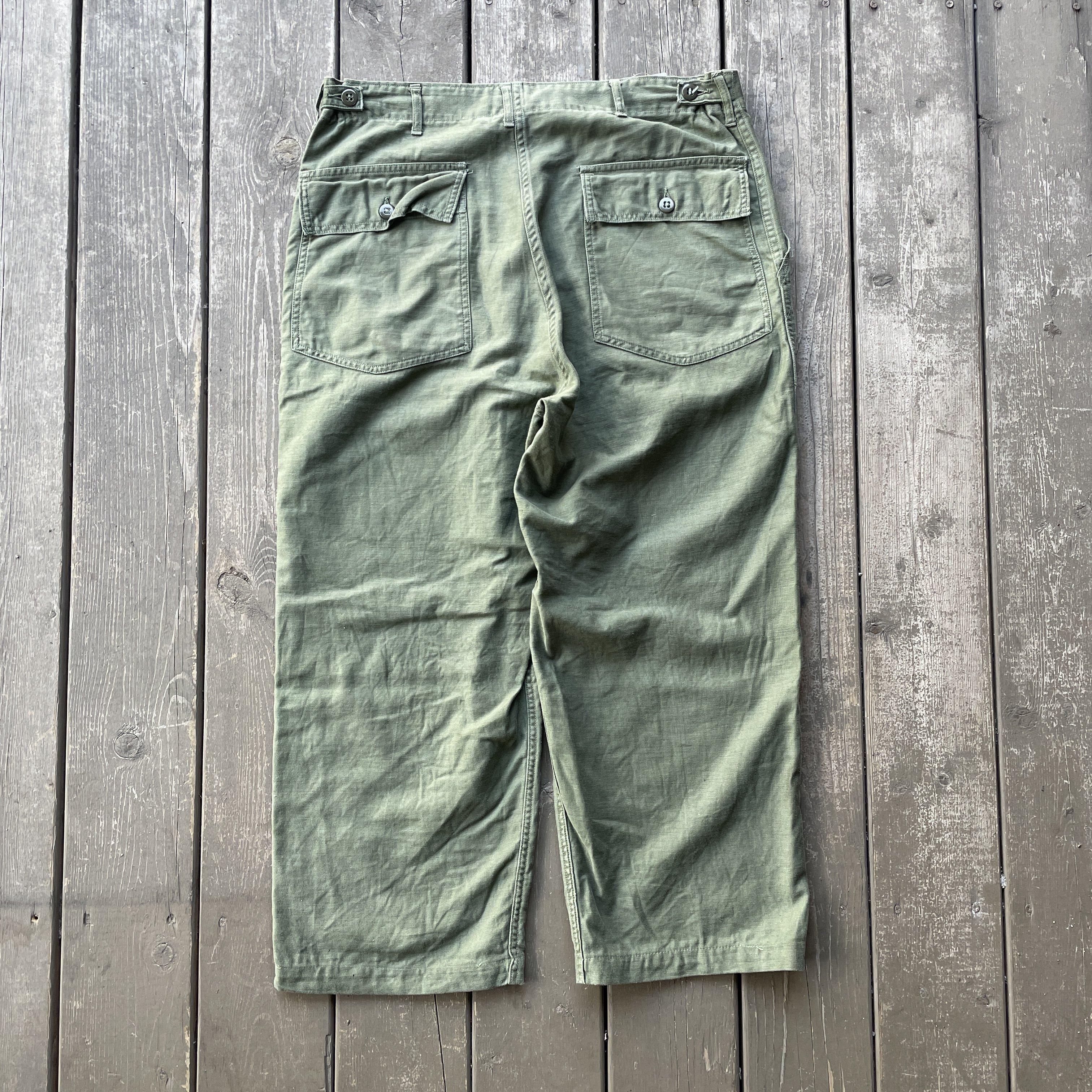 60'sウエスト調整付】US.ARMY OG-107ベイカーパンツ1st