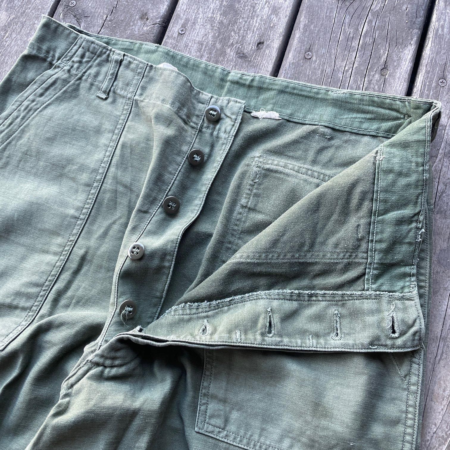 60'sウエスト調整付】US.ARMY OG-107ベイカーパンツ1st