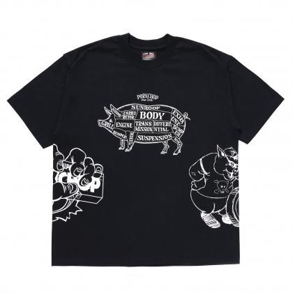 <img class='new_mark_img1' src='https://img.shop-pro.jp/img/new/icons24.gif' style='border:none;display:inline;margin:0px;padding:0px;width:auto;' />PORKCHOP GARAGE SUPPLY 24 MULTI LOGOS TEE/BLACK