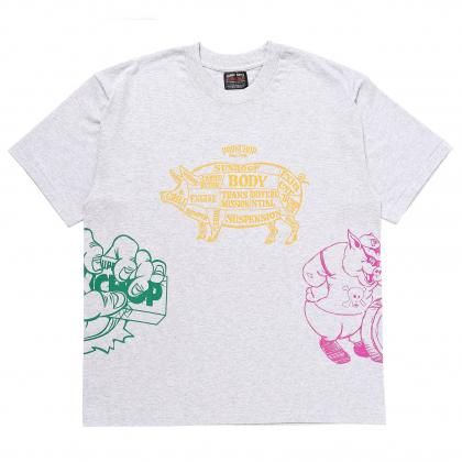 <img class='new_mark_img1' src='https://img.shop-pro.jp/img/new/icons24.gif' style='border:none;display:inline;margin:0px;padding:0px;width:auto;' />PORKCHOP GARAGE SUPPLY 24 MULTI LOGOS TEE/GRAY
