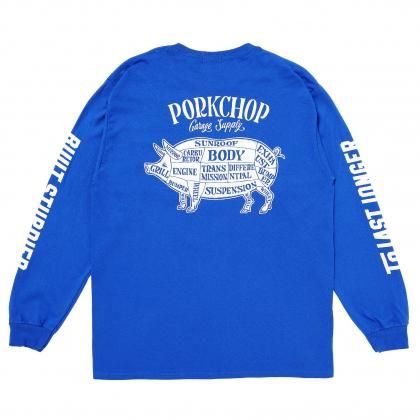 <img class='new_mark_img1' src='https://img.shop-pro.jp/img/new/icons24.gif' style='border:none;display:inline;margin:0px;padding:0px;width:auto;' />PORKCHOP GARAGE SUPPLY PORK BACK L/S TEE/ROYALWHITE