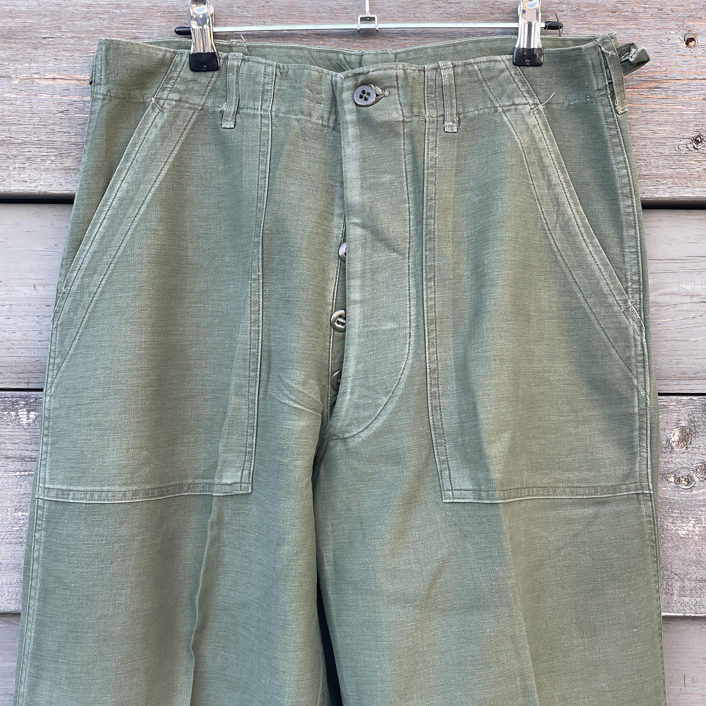 ビンテージ 60s US Army ベイカーパンツ OG-107 60s ビンテージ US ARMY コットン ベイカー パンツ サイド