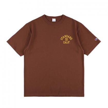 STANDARD CALIFORNIA Champion for SD Exclusive Heavyweight Logo T/Brown