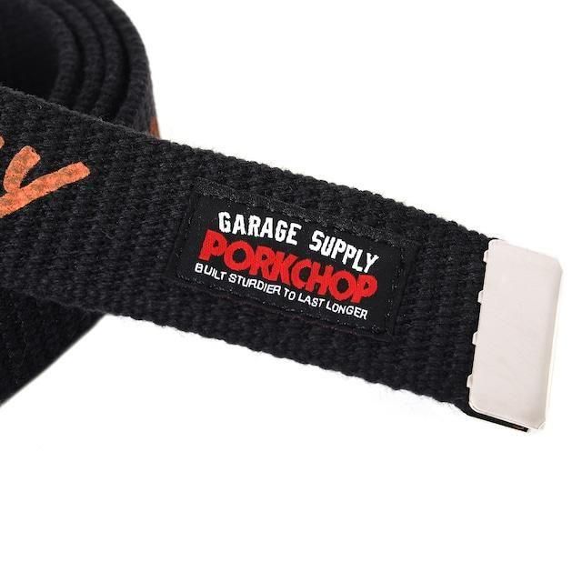 小物 PORKCHOP GARAGE SUPPLY GACHA BELT BLACK PORKCHOP GARAGE SUPPLY|ポークチョップ ガレージ サプライ