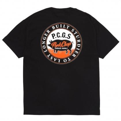 <img class='new_mark_img1' src='https://img.shop-pro.jp/img/new/icons5.gif' style='border:none;display:inline;margin:0px;padding:0px;width:auto;' />PORKCHOP GARAGE SUPPLY CIRCLE PORK TEE 25/BLACK