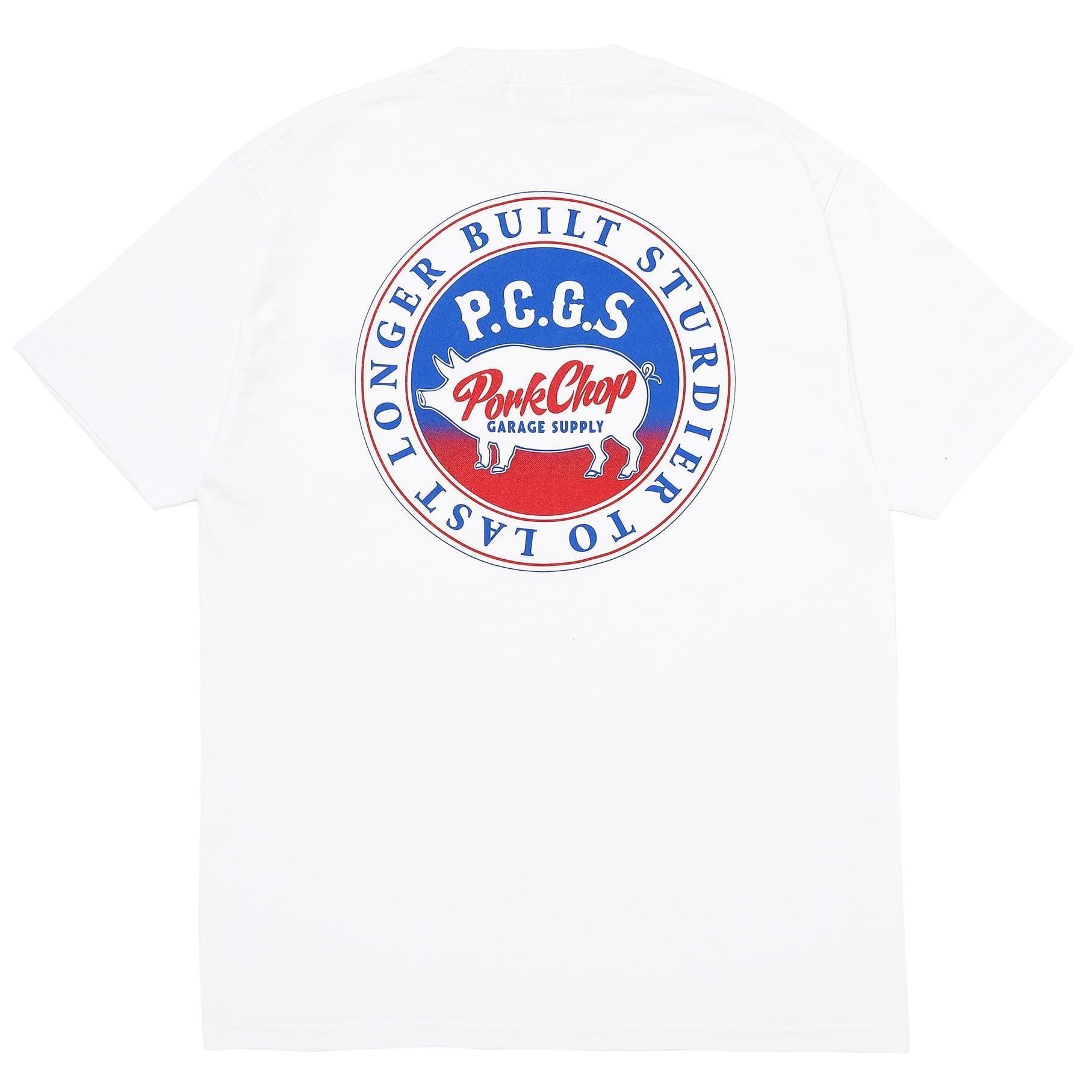 PORKCHOP GARAGE SUPPLY Tシャツ Mサイズ ホワイト PORKCHOP - MULTI LOGOS TEE 2025 - WHITE / ショートスリーブT