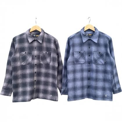 <img class='new_mark_img1' src='https://img.shop-pro.jp/img/new/icons5.gif' style='border:none;display:inline;margin:0px;padding:0px;width:auto;' />BLUCO WORK GARMENT  OMBRE CHECK FLANNEL SHIRT