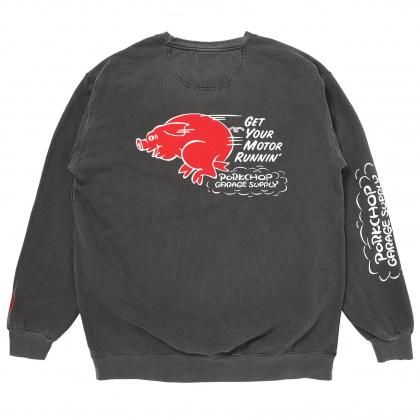 <img class='new_mark_img1' src='https://img.shop-pro.jp/img/new/icons5.gif' style='border:none;display:inline;margin:0px;padding:0px;width:auto;' />PORKCHOP GARAGE SUPPLY RUNNING LOGO SWEAT/ASH BLACK
