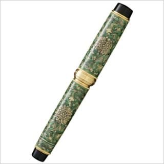 有田焼ボールペン The ARITA　黄緑彩兜唐草（源右衛門窯）