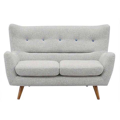 北欧デザインの丸みが優しいソファ 2人掛け 【ホワイト】 [幅133