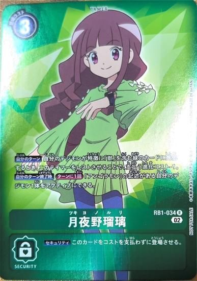 パラレル版RB1-034 R テイマー 月夜野瑠璃 - デジモンカード