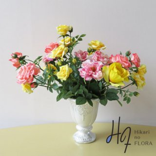 光触媒アートフラワーアレンジメント【フロリーデ】素敵なバラの高級造花アレンジメントです。