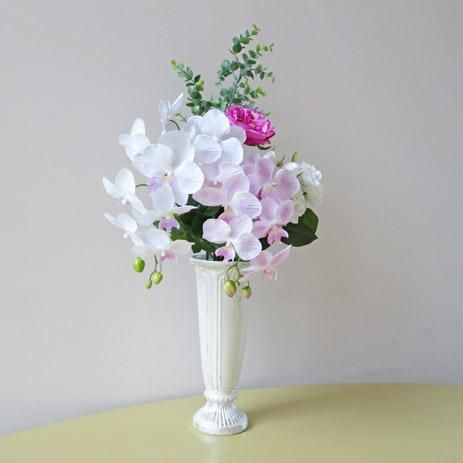 高級アートフラワーアレンジメント【カロリーナ】胡蝶蘭と薔薇の高級 ...