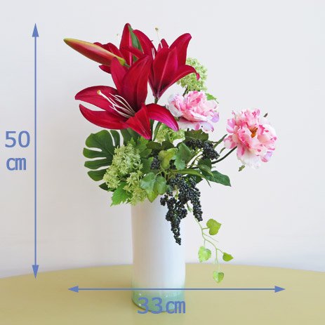 造花フラワーアレンジメント、高さ５０センチ、NO４３
