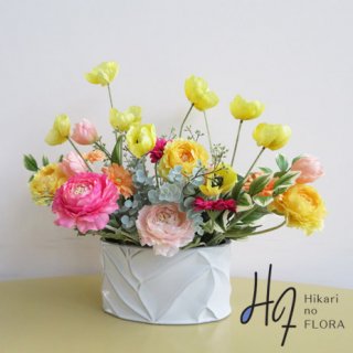 光触媒高級造花アレンジメント【マラーク】可愛いて美しい高級造花アレンジメントです。人気の配色のアレンジメントです。