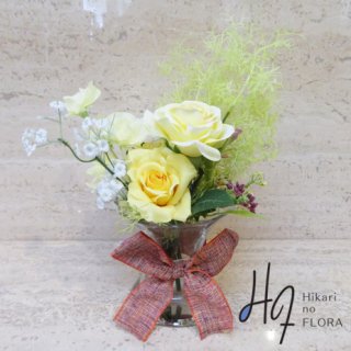 フラワーオングラス【032】素敵な贈り物になる高級造花アレンジメント。