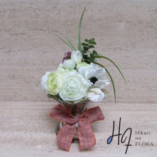 フラワーオングラス【036】素敵な贈り物になる高級造花アレンジメント。