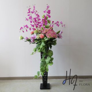 光触媒造花アレンジメント【スタンド７０型ＲＤ５９８】リアルな胡蝶蘭の高級造花スタンドです。高さ１３５�のスタンドです。