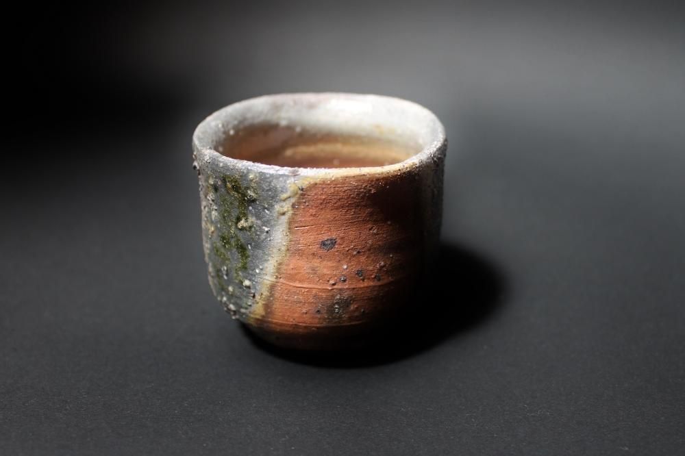 岡山県重要無形文化財・金重晃介先生 備前焼酒呑 ぐい呑【 金重剛