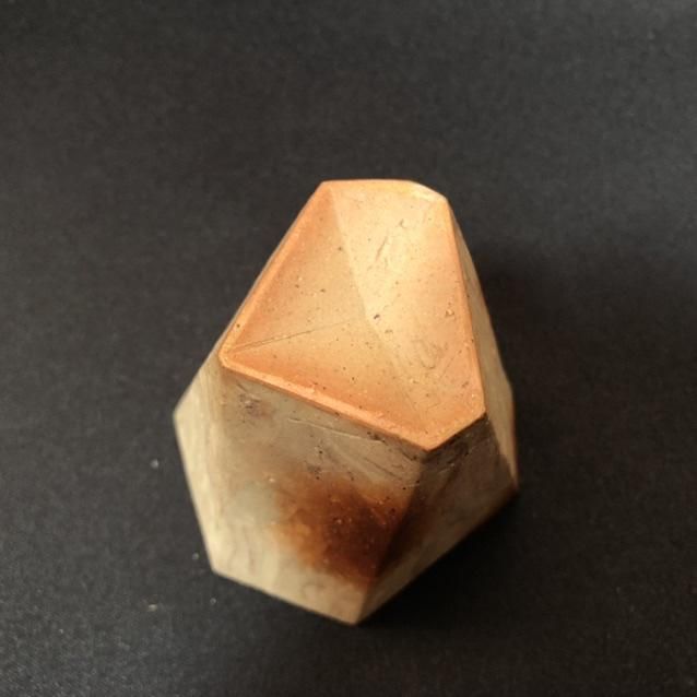 中原幸治作 備前焼 練込 黒 ぐい呑 盃 共箱 共布 略歴付 酒器