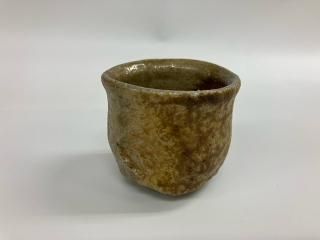 原田拾六 備前 皿 鉢 牡丹餅 共箱 直しあり（備前焼 植木鉢