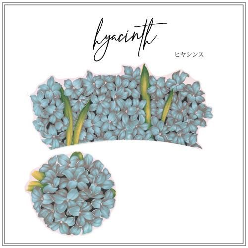Hyacinth Whiteヒヤシンス ホワイト ポーセラーツ転写紙platinumlaboプラチナムラボ Hyacinth Whiteヒヤシンス ホワイト ポーセラーツ転写紙platinumlaboプラチナムラボ