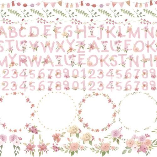 Flowers Font Pink フラワーフォントピンク アルファベット
