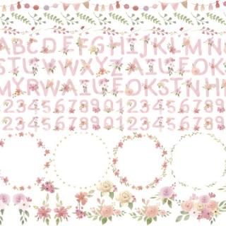 Flowers Font Pink եեȥԥ ե٥åȡѡ A4 ž̻